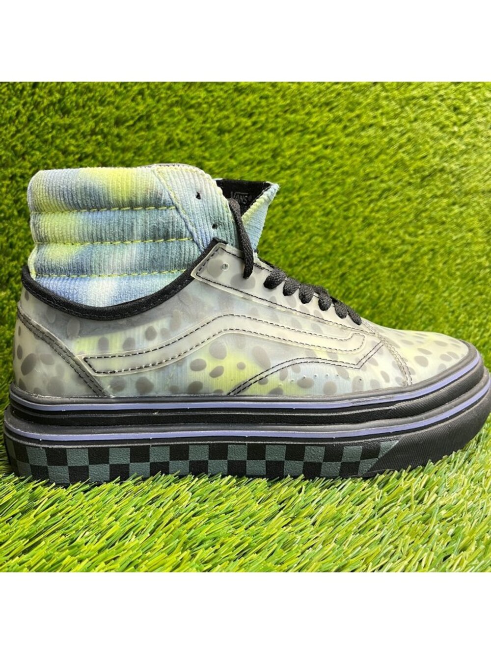 Vans Super ComfyCush Womens Size 9 Black Blue Athletic Platform Shoes Sneakers